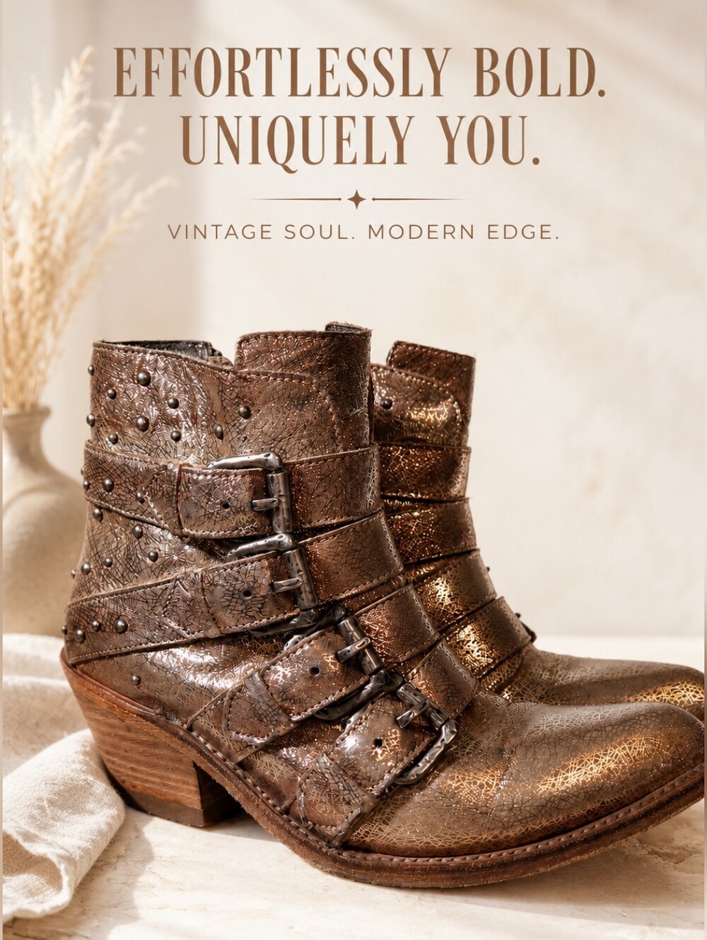 LIBERTY Black Metallic Ankle Boots